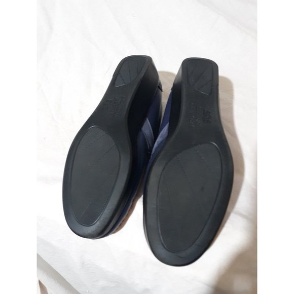 Womens San Antonio Shoemakers Navy suede/lthr flats sz 9N - Picture 3 of 6